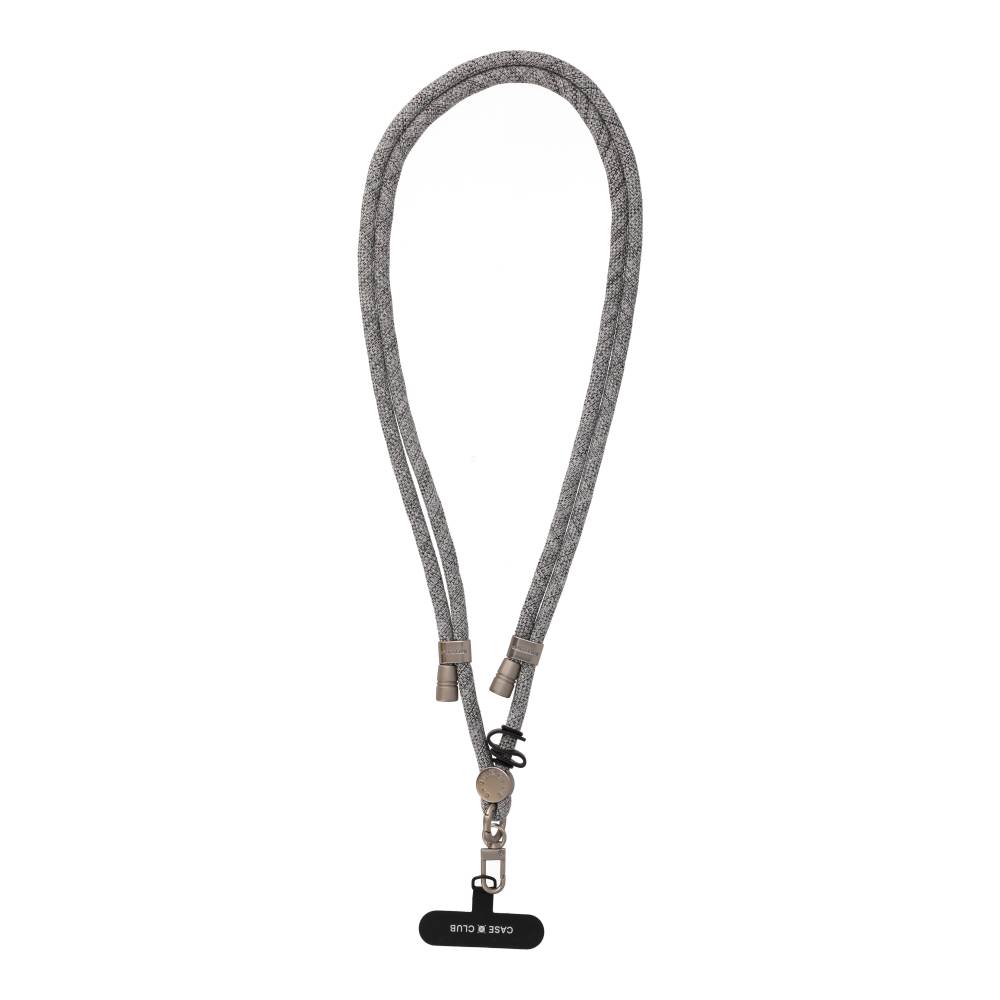 heather grey rope crossbody strap
